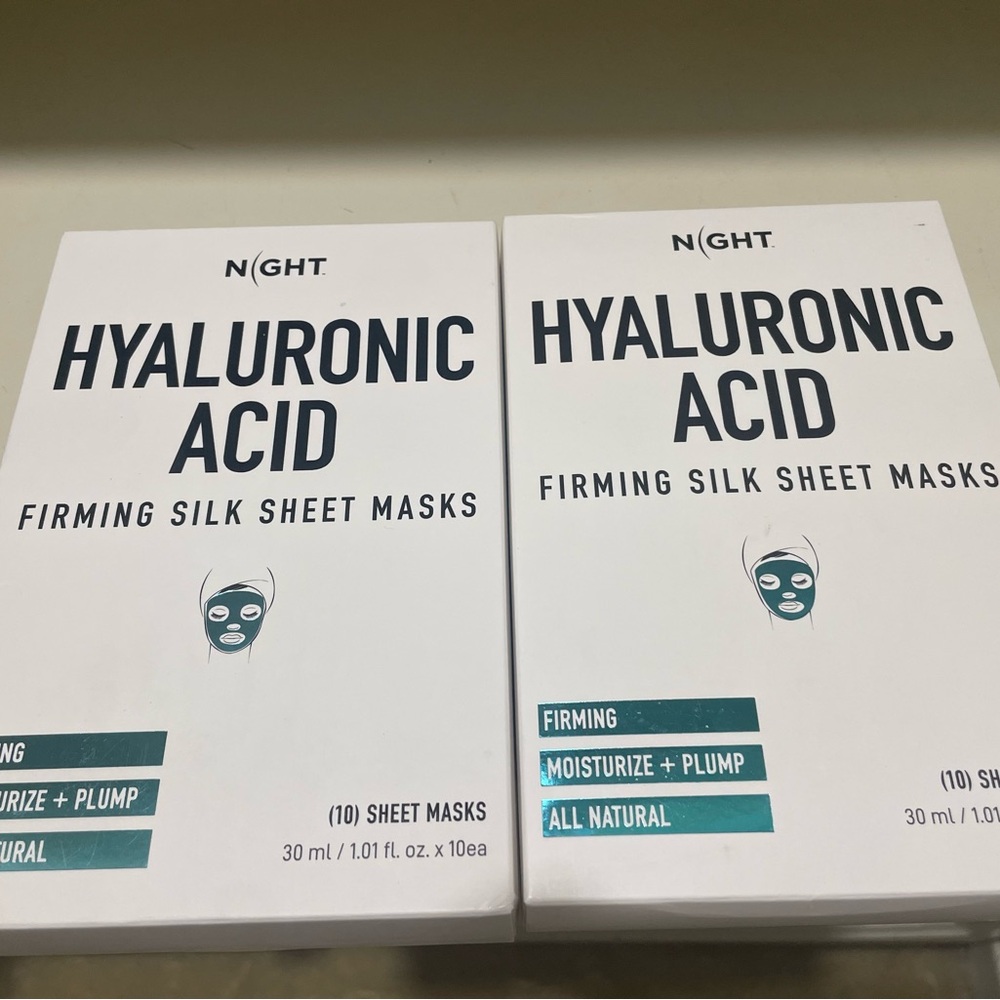 Discover Night Hyaluronic Acid Firming Silk Sheet Masks 2 Pack